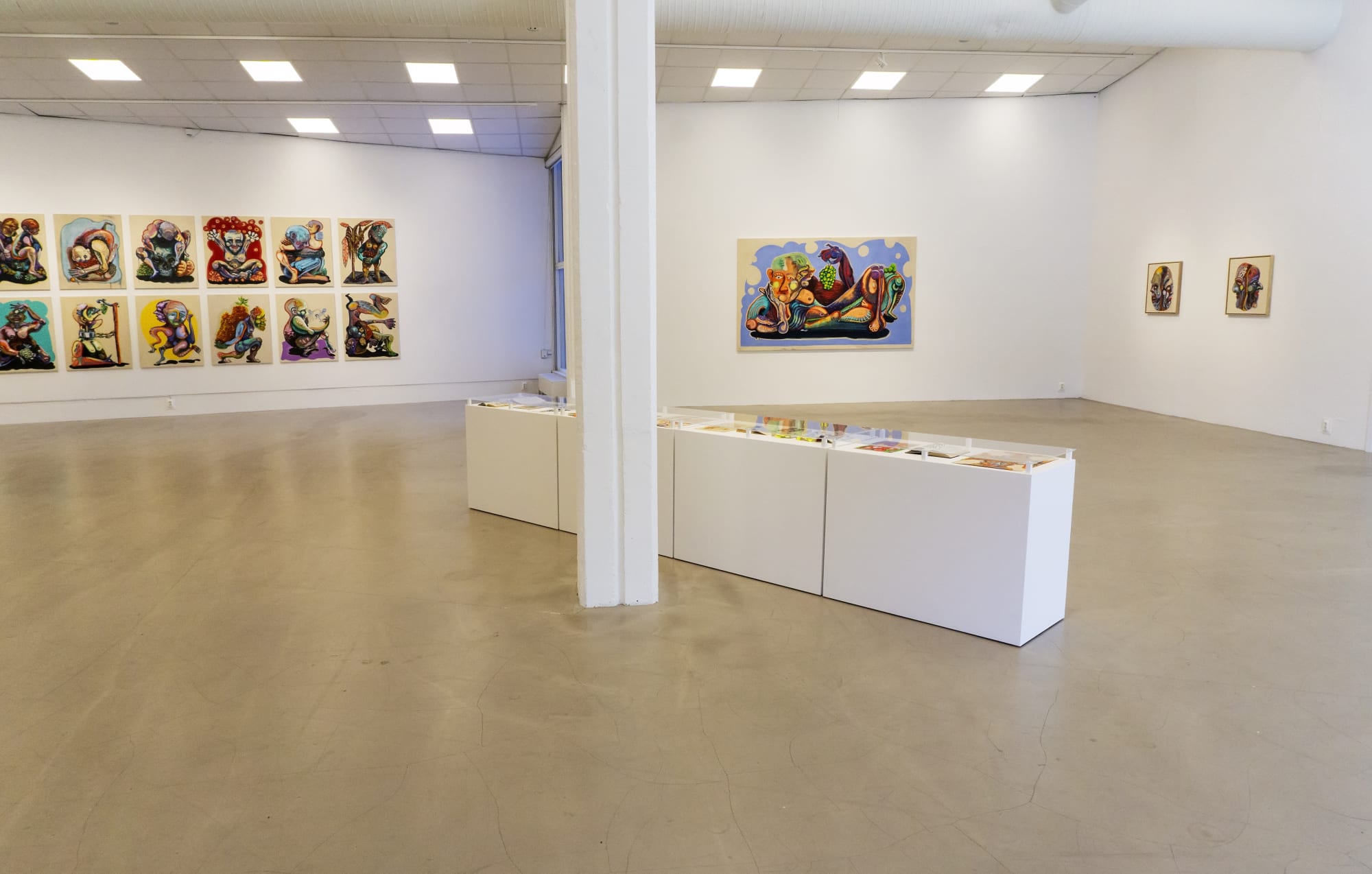 Mark Frygell Installation view 'Floating Mythologies' at Västerbottens museum, Umeå, Sweden, 2020.