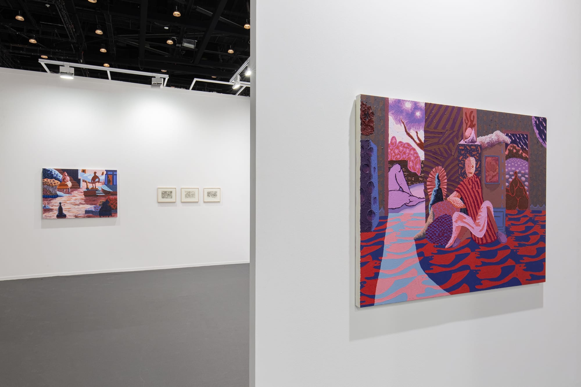 Mark Frygell, Cornelia Baltes, Cecilia Bengolea Installation view, Art Dubai, Dubai 2024