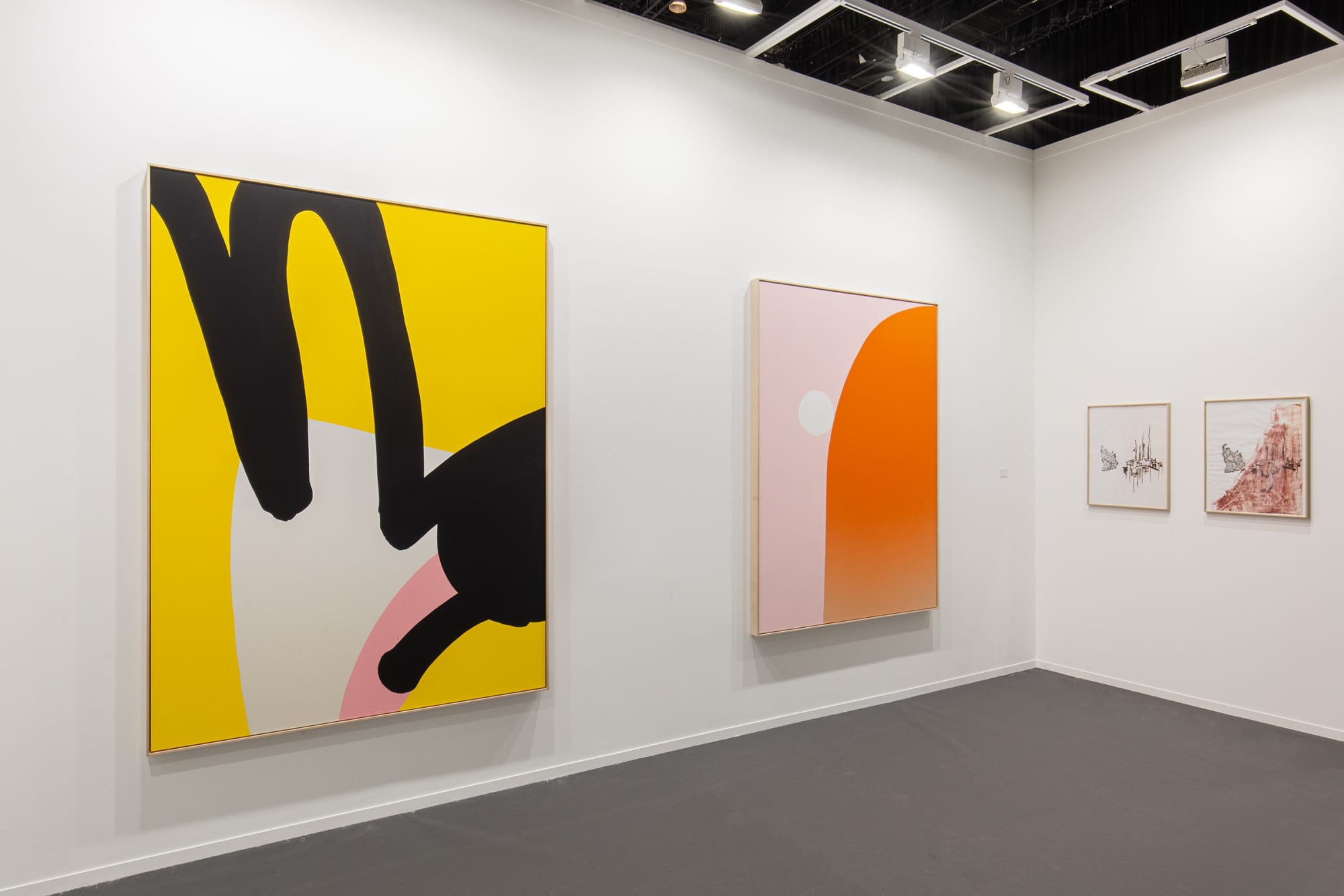 Mark Frygell, Cornelia Baltes, Cecilia Bengolea Installation view, Art Dubai, Dubai 2024