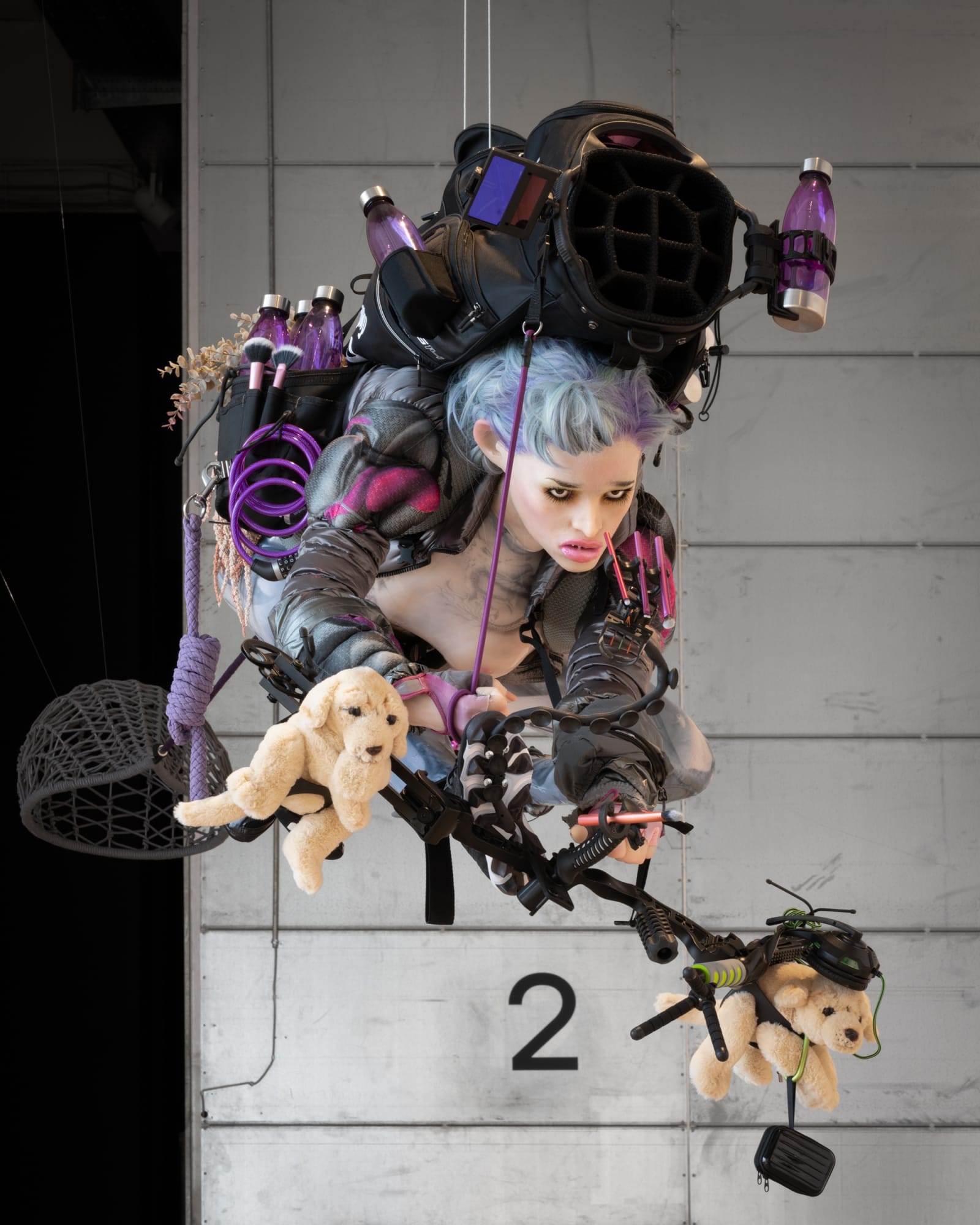 Cajsa von Zeipel, Kolibri, 2020. Installation view in Art of Sport at Copenhagen Contemporary, 2021. Photo: David Stjernholm.