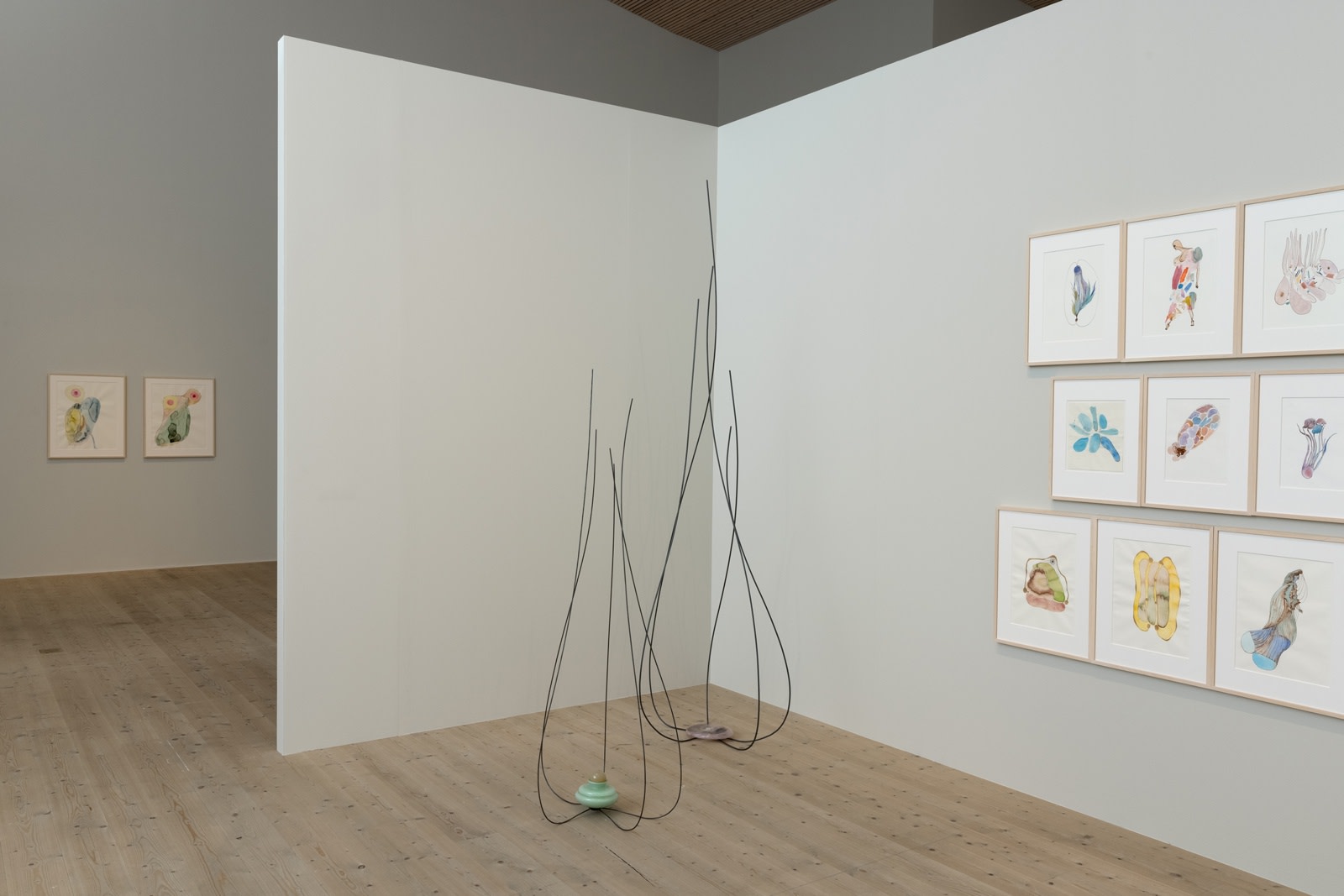 Installation view, Carin Ellberg, It may be something the sea lays at my feet, The Nordic Watercolour Museum, Skärhamn, Sweden, 2022.