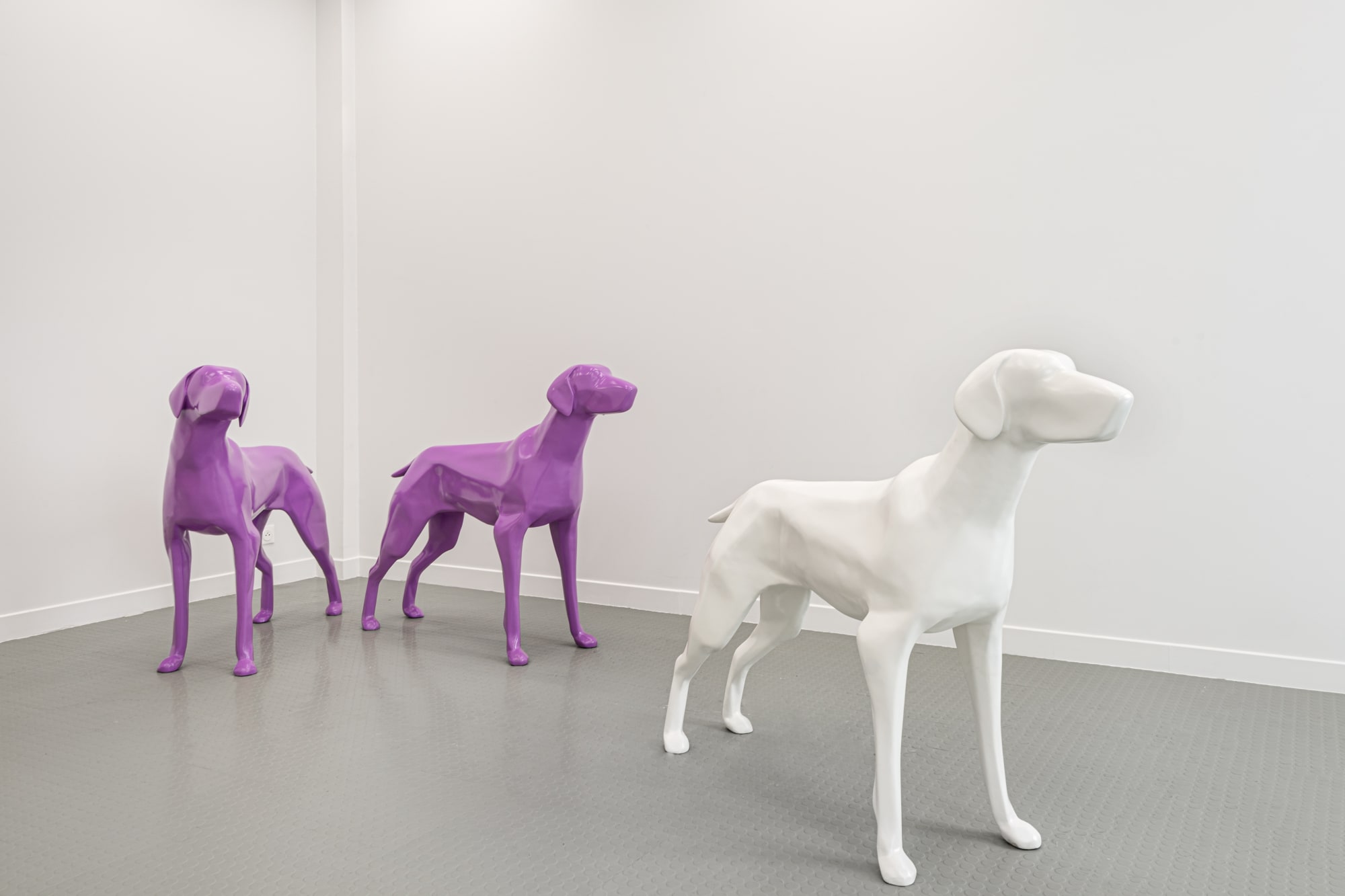 Installation view, Xavier Veilhan, Chien, at Andréhn-Schiptjenko, Paris, 2020. © C. Maignien