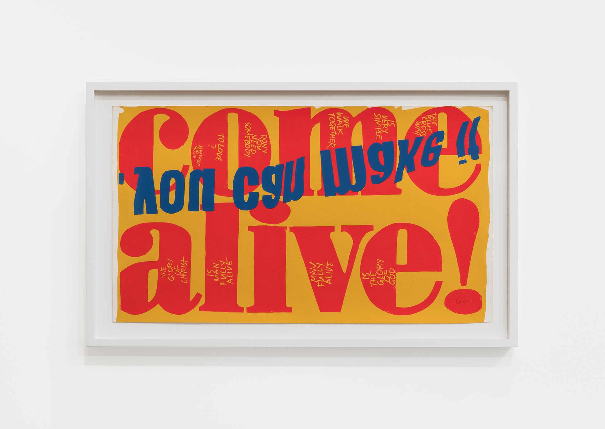 Corita Kent come alive, 1967 Screenprint 13 x 23 in (33 x 58.4 cm)