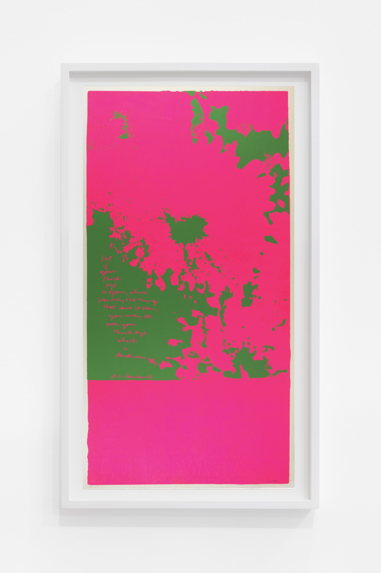 Corita Kent third eye, 1969 Screenprint 22 1/2 x 11 1/2 in (57.2 x 29.2 cm)