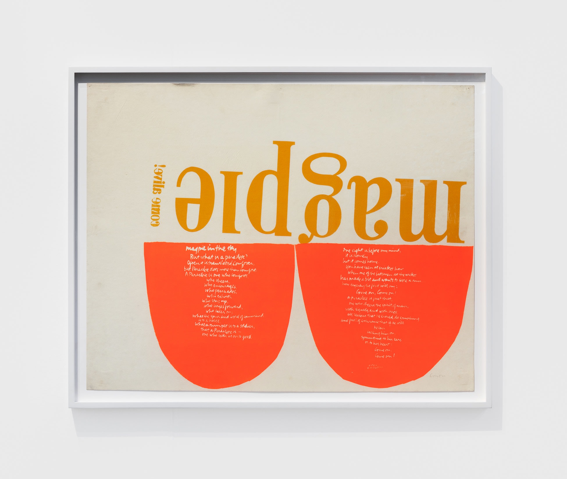 Corita Kent magpie in the sky #1, 1965 Screenprint 26 3/4 x 34 in (67.9 x 86.3 cm)