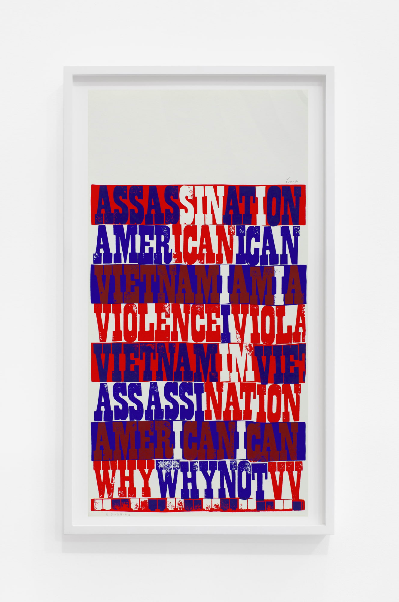 Corita Kent american sampler, 1969 Screenprint 22 1/2 x 11 1/2 in (57.2 x 29.2 cm)