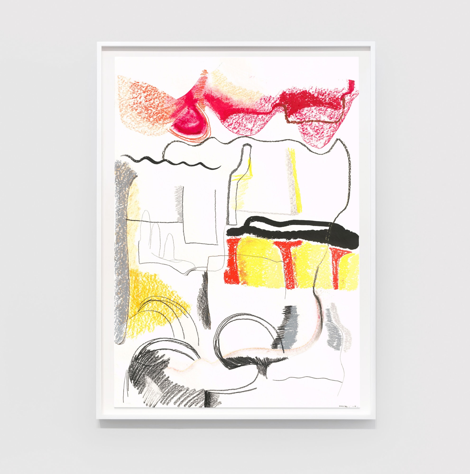 He Xiangyu Palate 19-1-24, 2019 Charcoal, pencil, colored pencil, oil stick, Japanese ink, acid-free oil-based marker, acid-free glue on paper 39 3/8 x 27 9/16 in (100 x 70 cm) $10,500