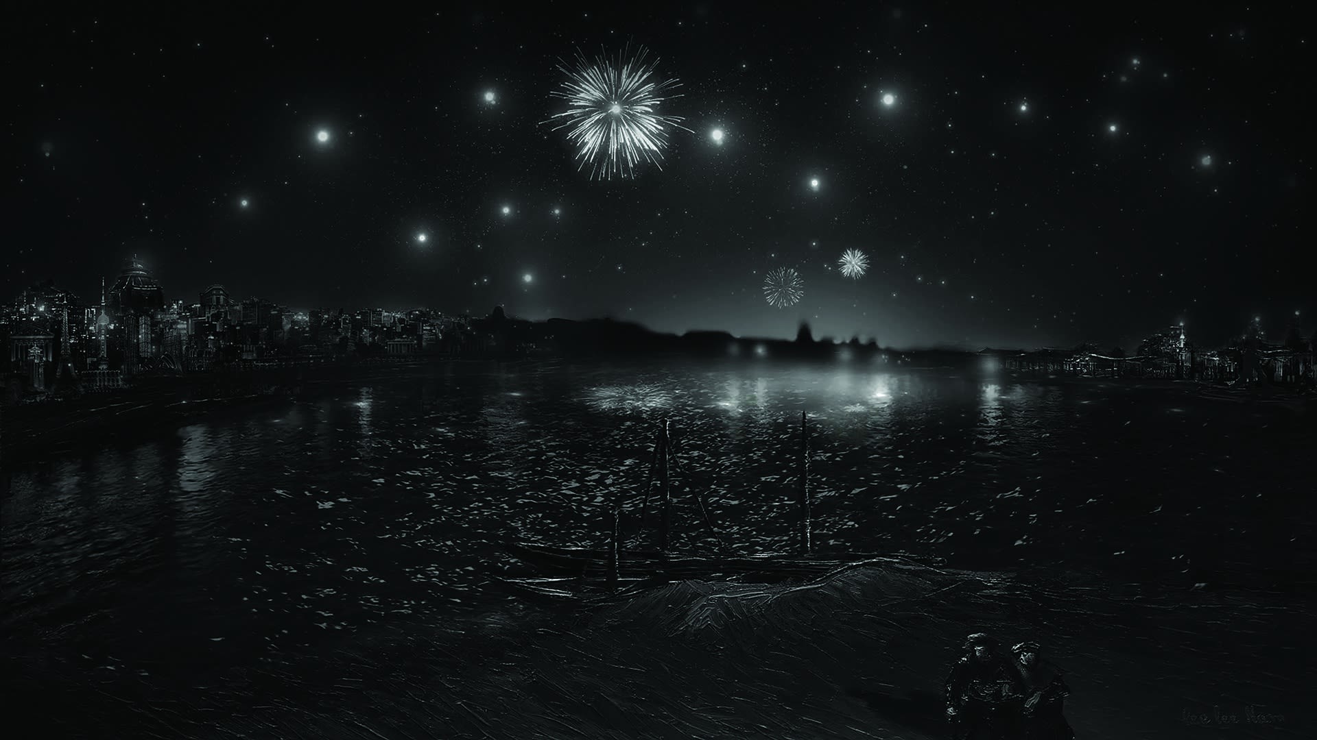 ©︎ Leenam Lee, “Gogh - The Starry Night, Arles”, 2016, 65inch LED TV, 7min 30sec