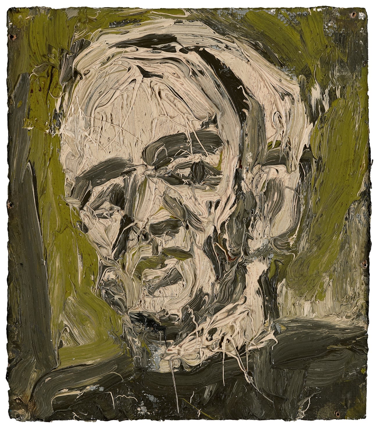 Leon Kossoff, Self-portrait, 1980, oil on board, 24 x 21 cm