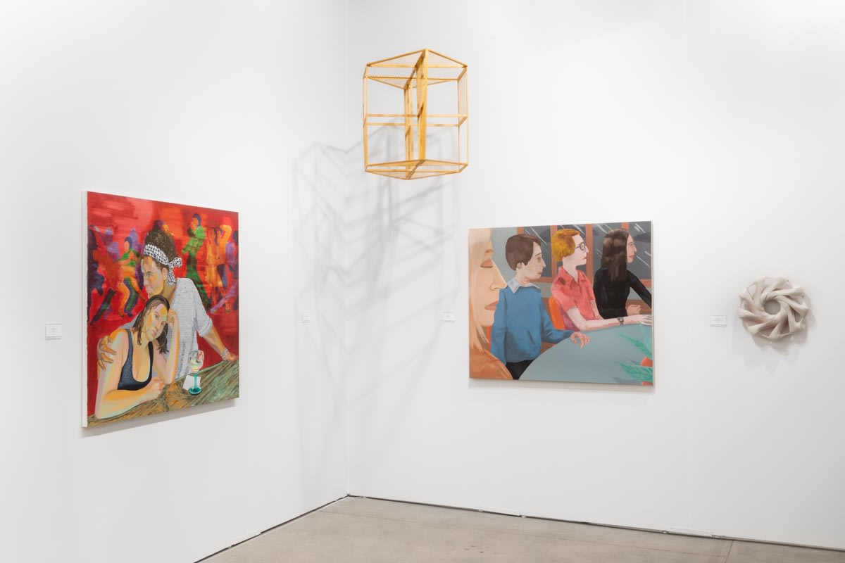 Installation view at EXPO Chicago with a variety of works.