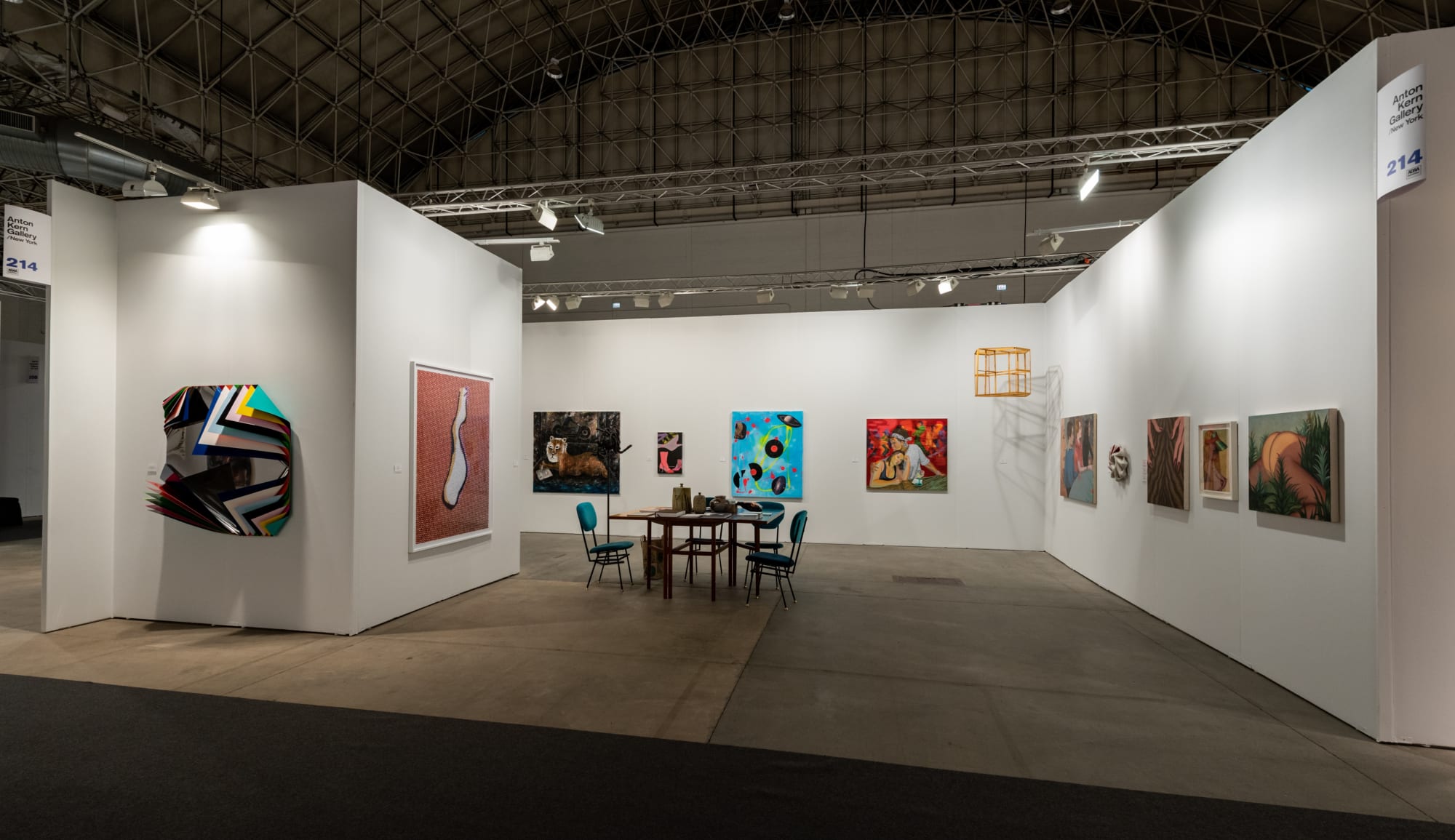 Installation view at EXPO Chicago with a variety of works.