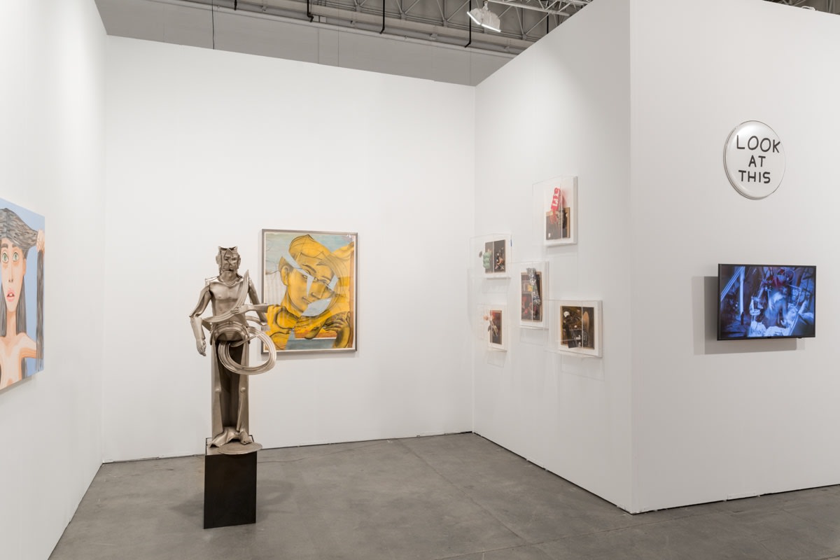 Installation view of EXPO Chicago with multiple artists exhibited.