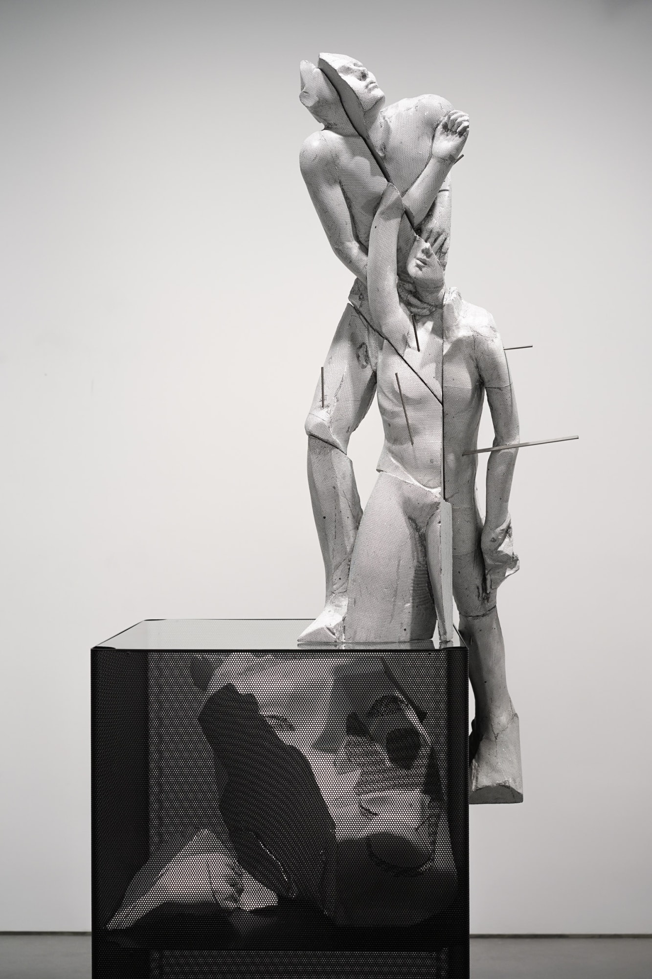 Installation view of Matthew Monahan's solo show. Detail of one sculpture.