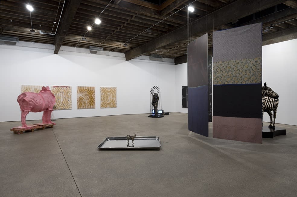 Installation view of Michael Joo's solo show. Some works featured.