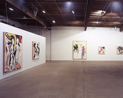 Installation view of Don Van Vliet's first solo show in New York, presenting 15 paintings and a group of drawings from 1985-1995. Some more of his paintings.