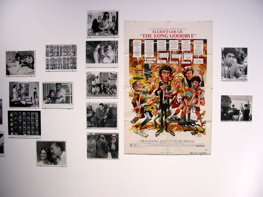 Installation view of Ellen Berkenblit's curation of Robert Altman's collection of ephemeral materials. Some of the materials collected.