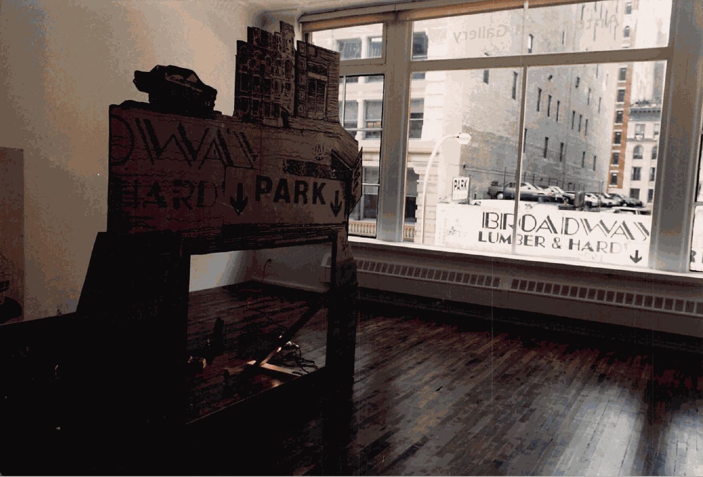 Installation view of Angus Fairhurst and Lothar Hempel's collaborative show – the first show at Anton Kern Gallery. Another angled view of sculpture.