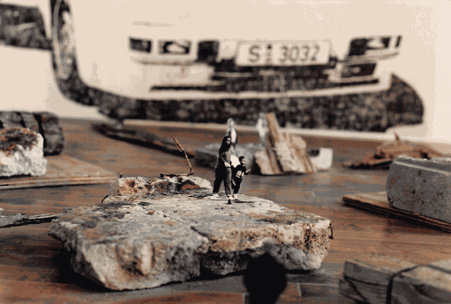 Installation view of Angus Fairhurst and Lothar Hempel's collaborative show – the first show at Anton Kern Gallery. Detail of Hempel's work.