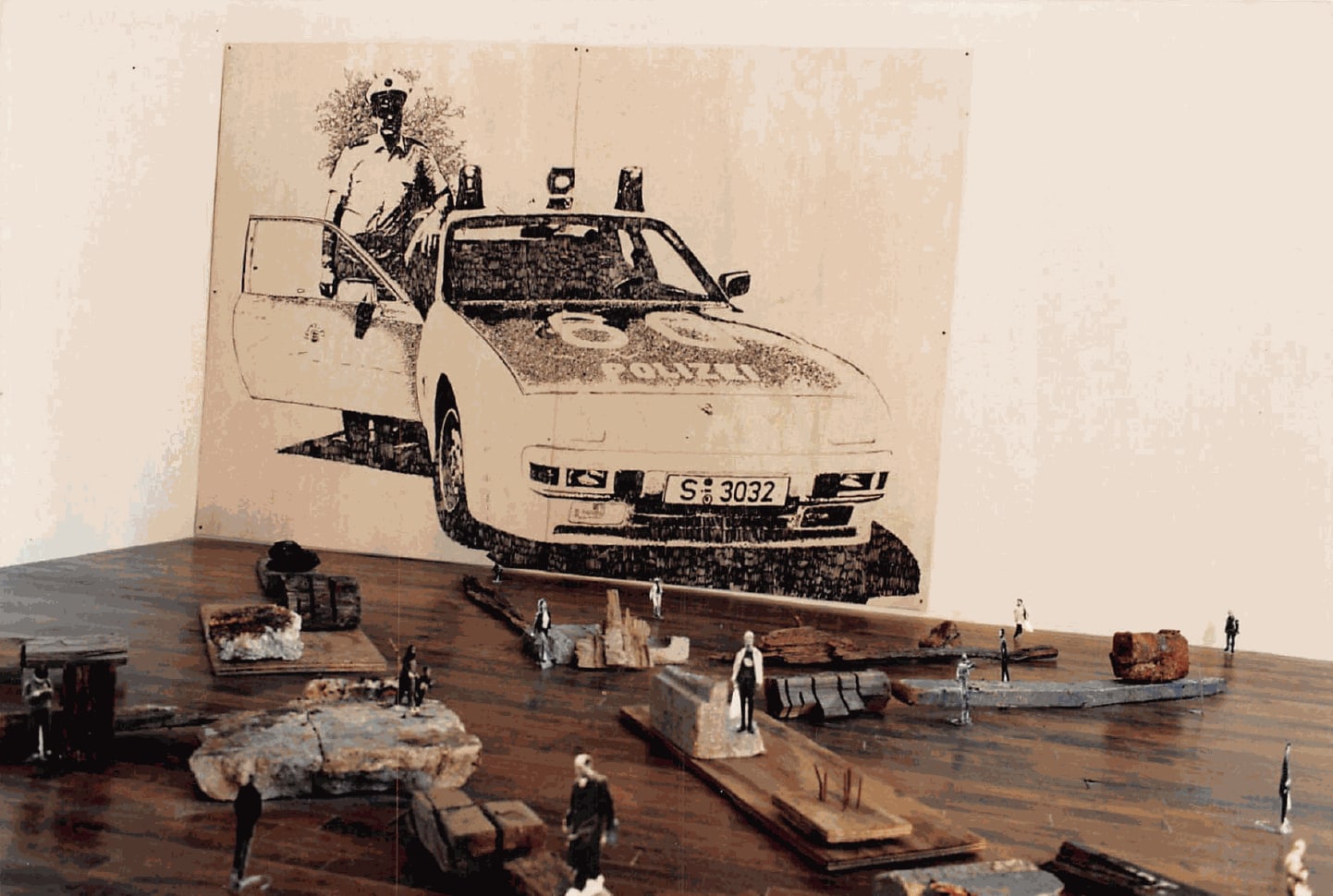 Installation view of Angus Fairhurst and Lothar Hempel's collaborative show – the first show at Anton Kern Gallery. Another view of the gathered materials of Hempel and Fairhurst.