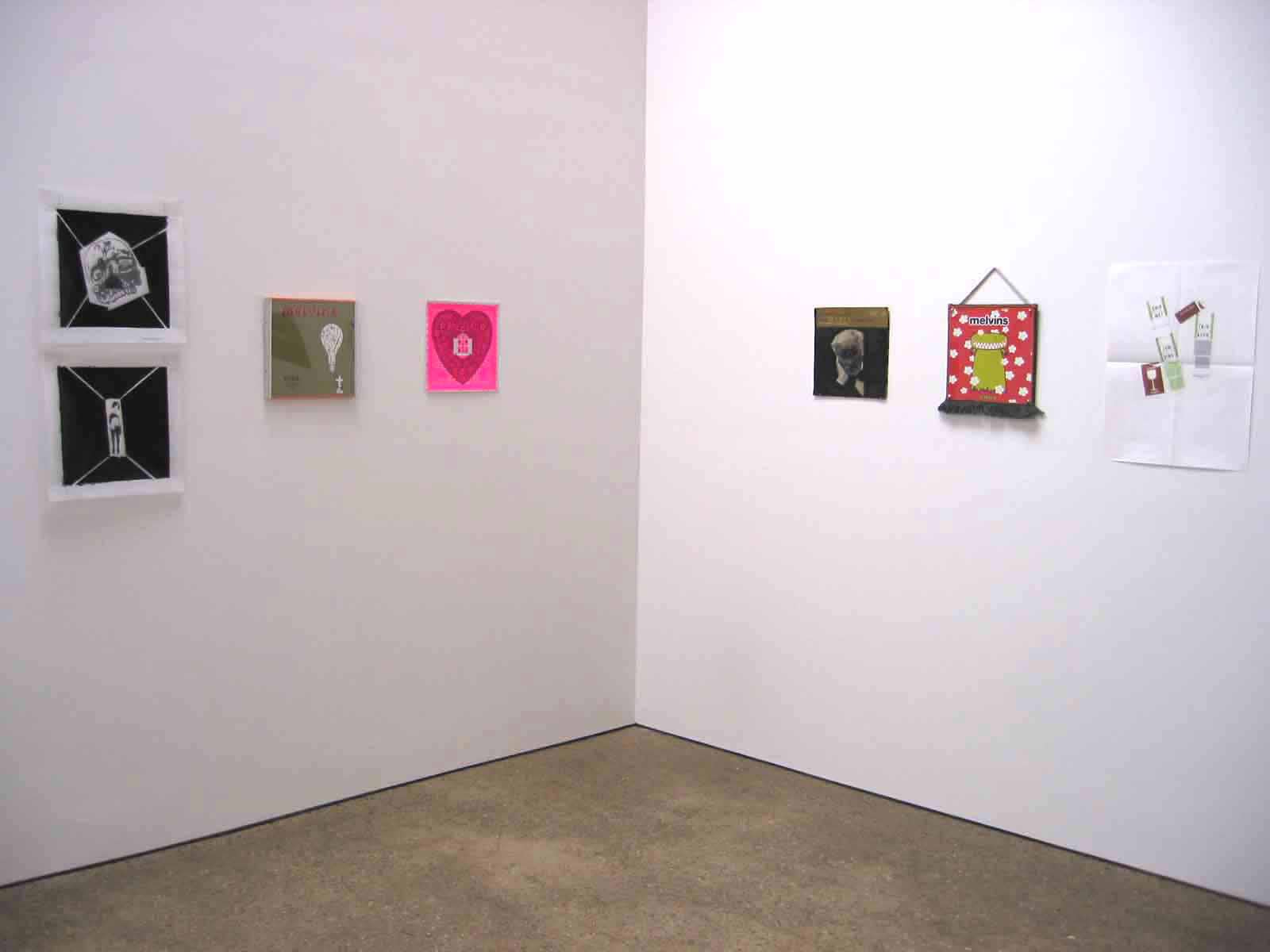Installation view of the Melvins curated by Bob Nickas and featuring artists-fans-of-the-band reimagining album covers.