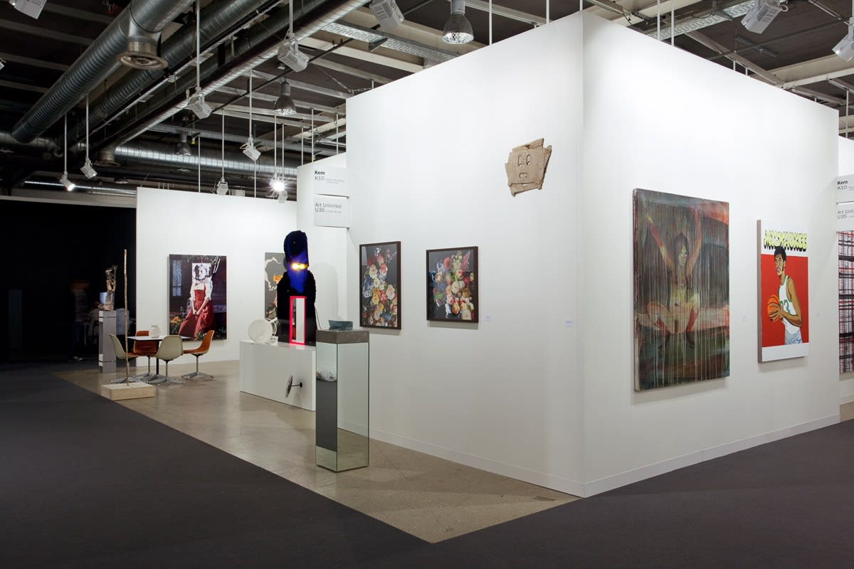 Installation view of the AKG booth at Basel 2010. A few exterior works featured.