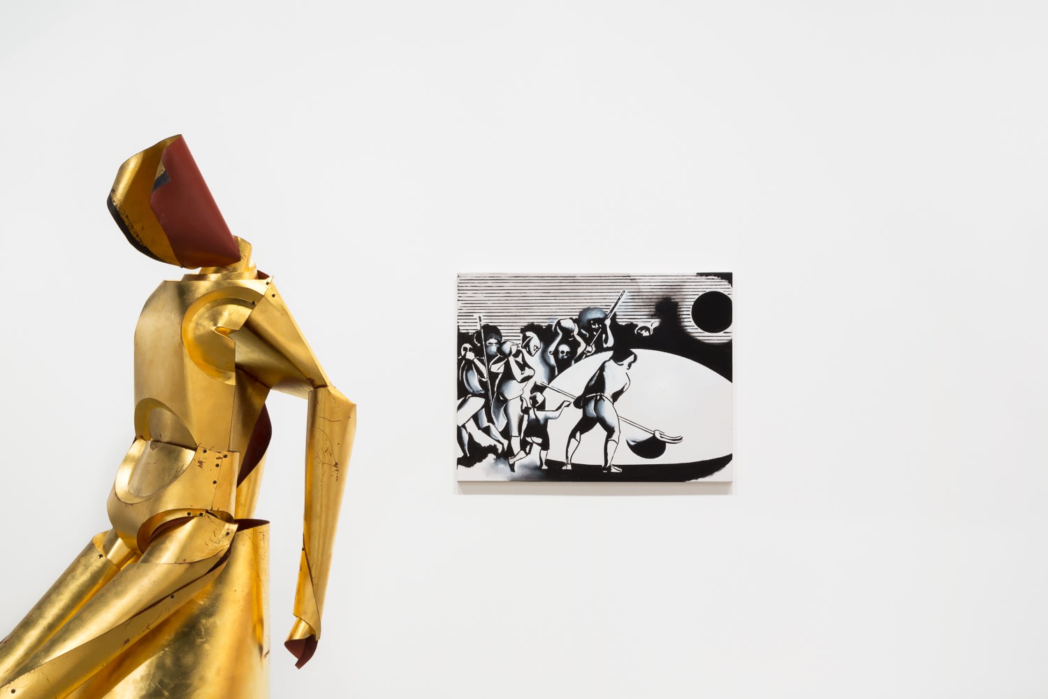 Installation view of Art Basel Miami 2015. Detail of Sasnal's small-scale work.