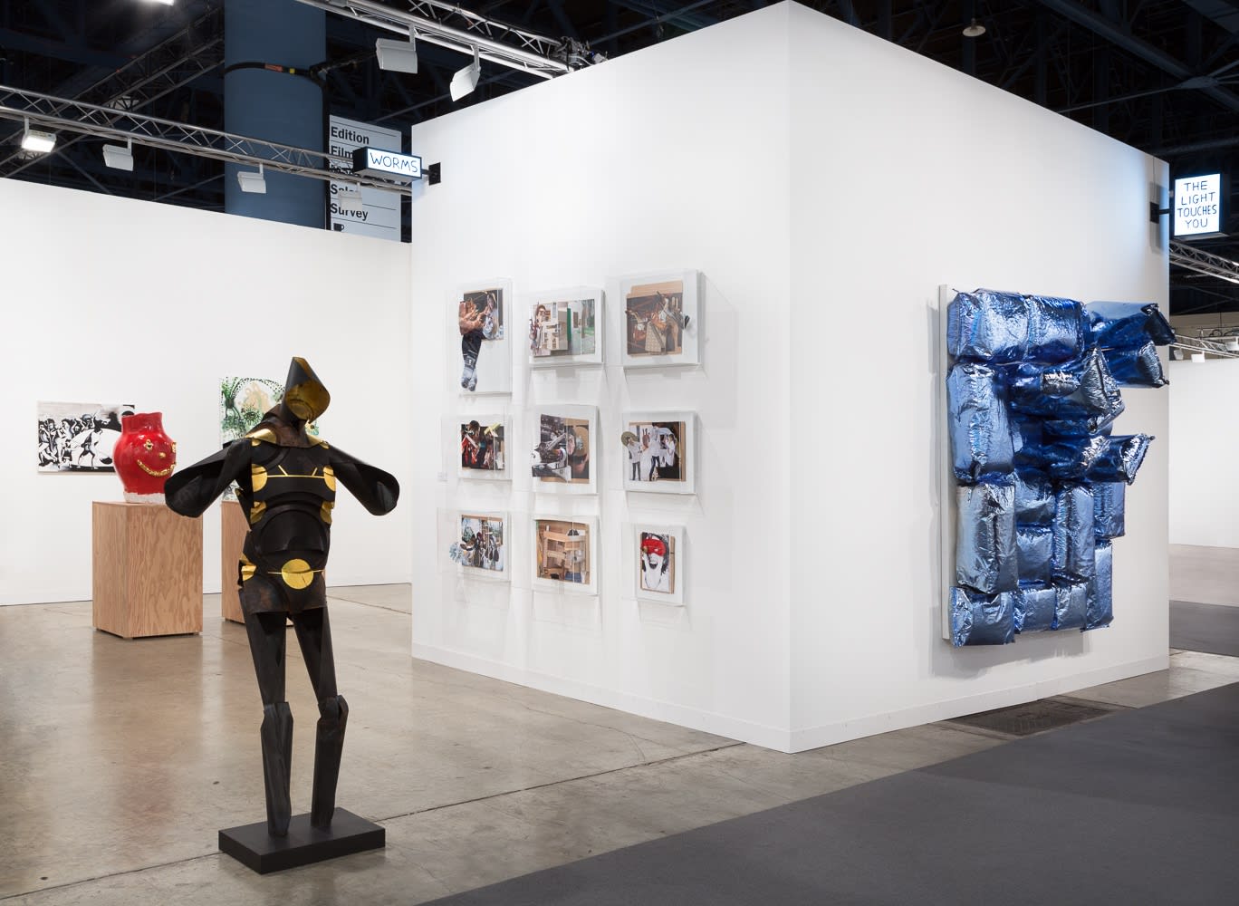 Installation view of Art Basel Miami 2015. Monahan, Bock, and Lambie represented.