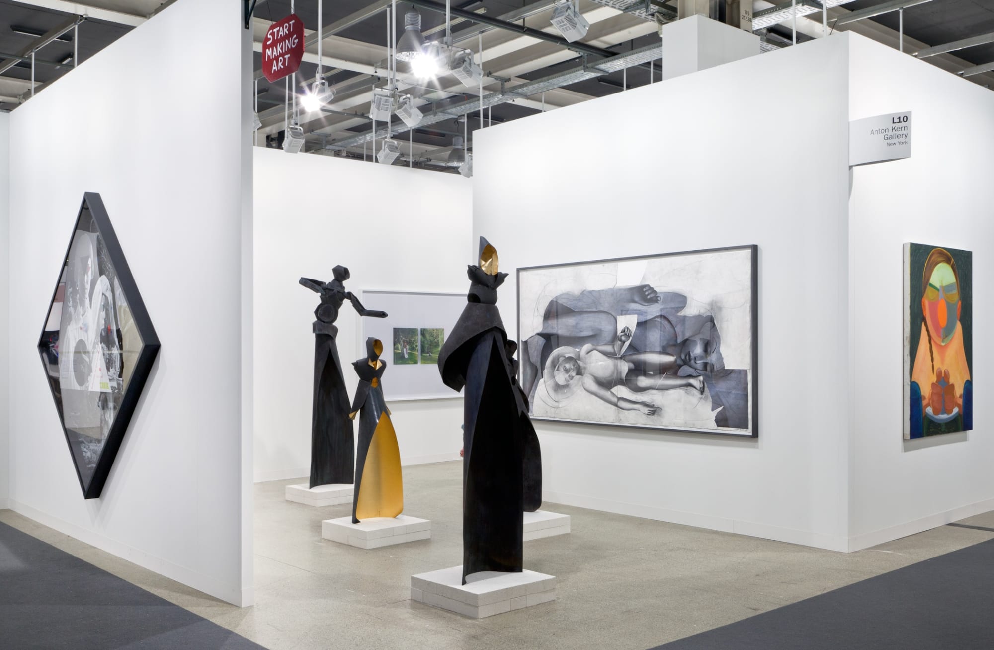 Installation view of Art Basel 2015. Another angle of Monahan's works.