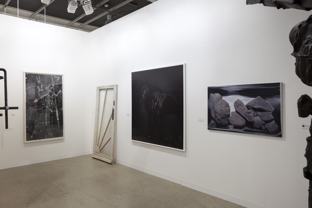 Installation view of the Anton Kern booth at Art Basel 2012. Works by Monahan, Richard Hughes, Sarah Jones, and Eberhard Havekost featured.