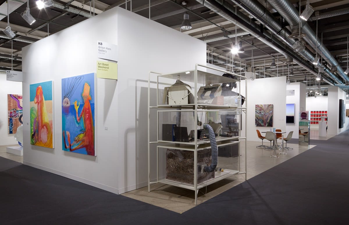 Installation view of the Anton Kern Booth at Basel 2011. View of John Bock's installation.