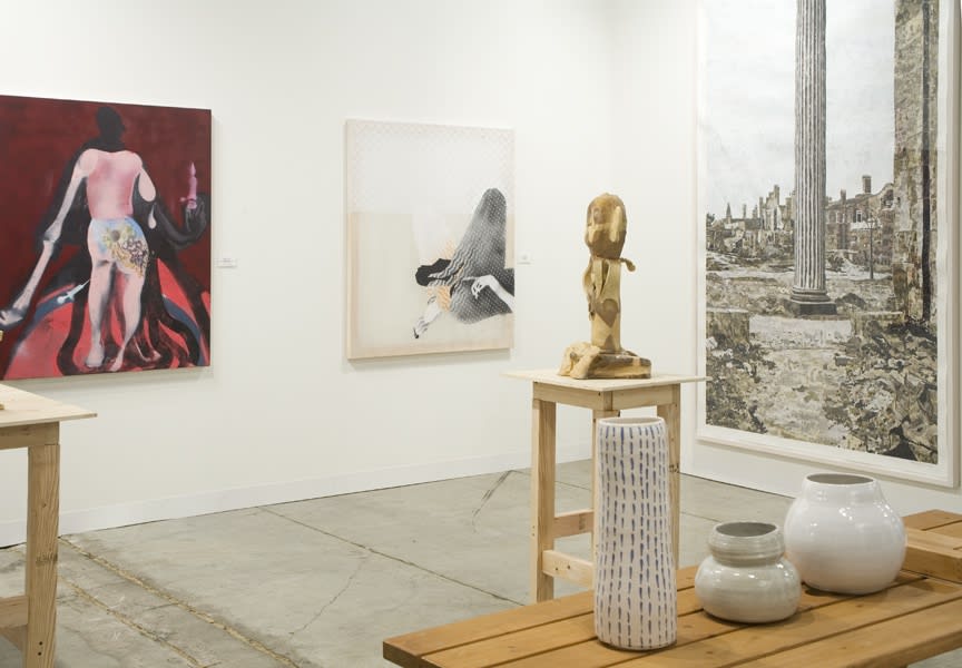Installation view of the Anton Kern booth at Art Basel Miami 2010. Many works featured.