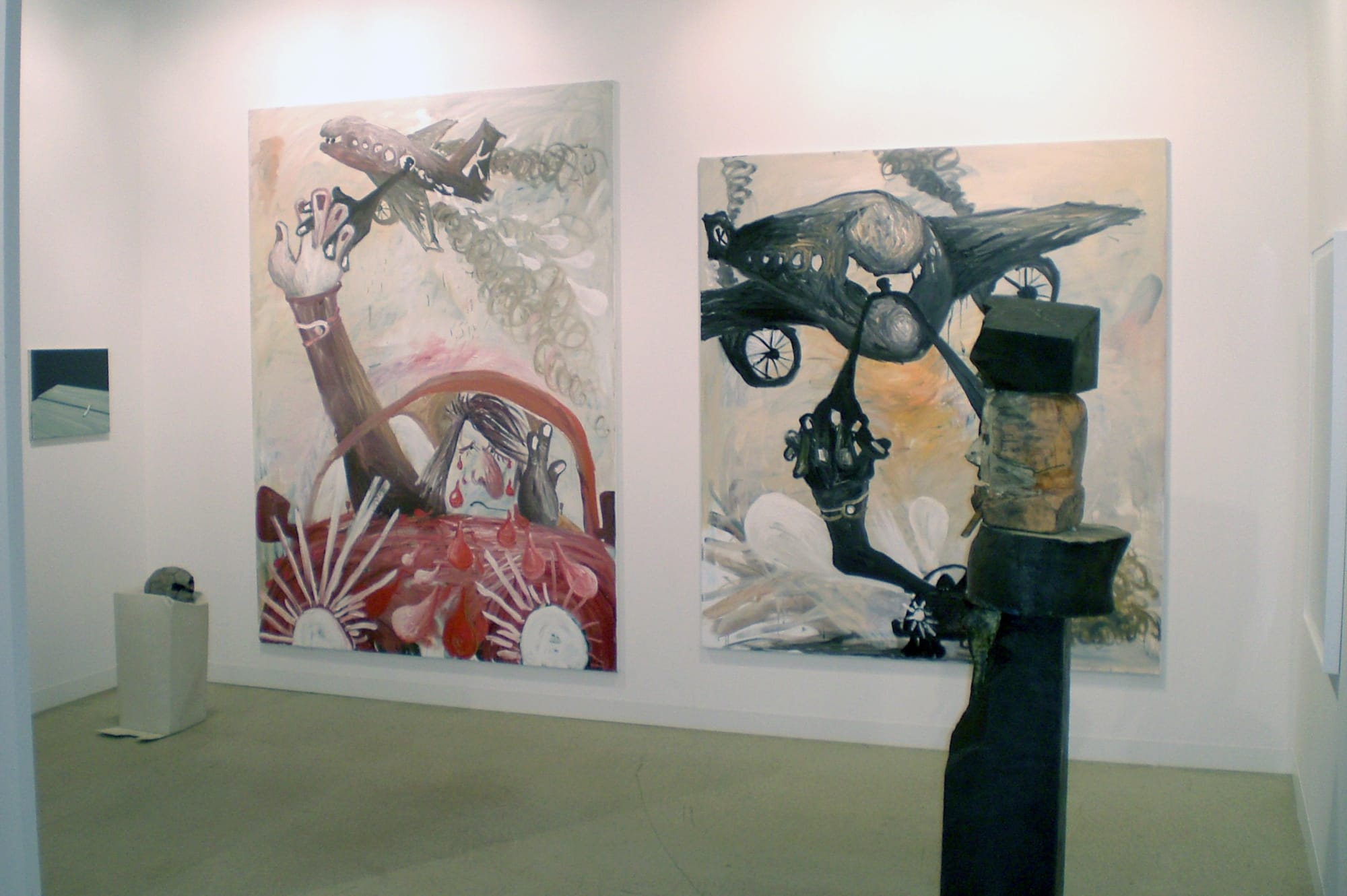 Installation view of the AKG booth at Basel 2007, featuring works by Bendix Harms .