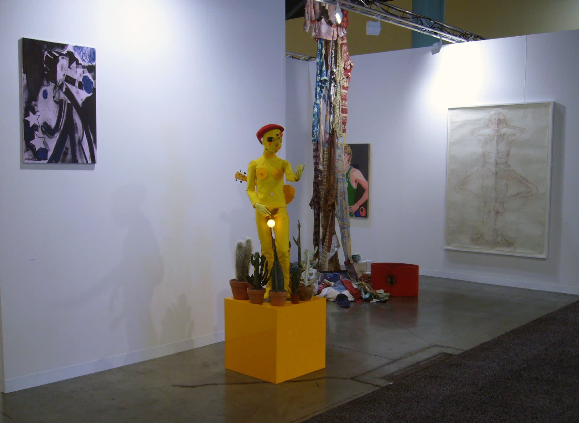 Installation view of the booth at Art Basel Miami 2007. Another angle of Hempel's sculpture.
