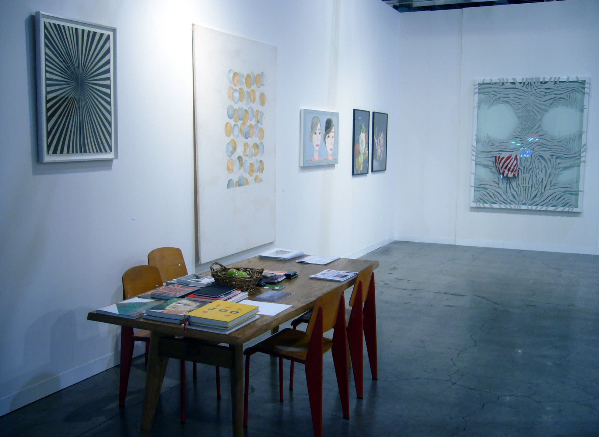Installation view of the booth at Art Basel Miami 2007. A few works featured.