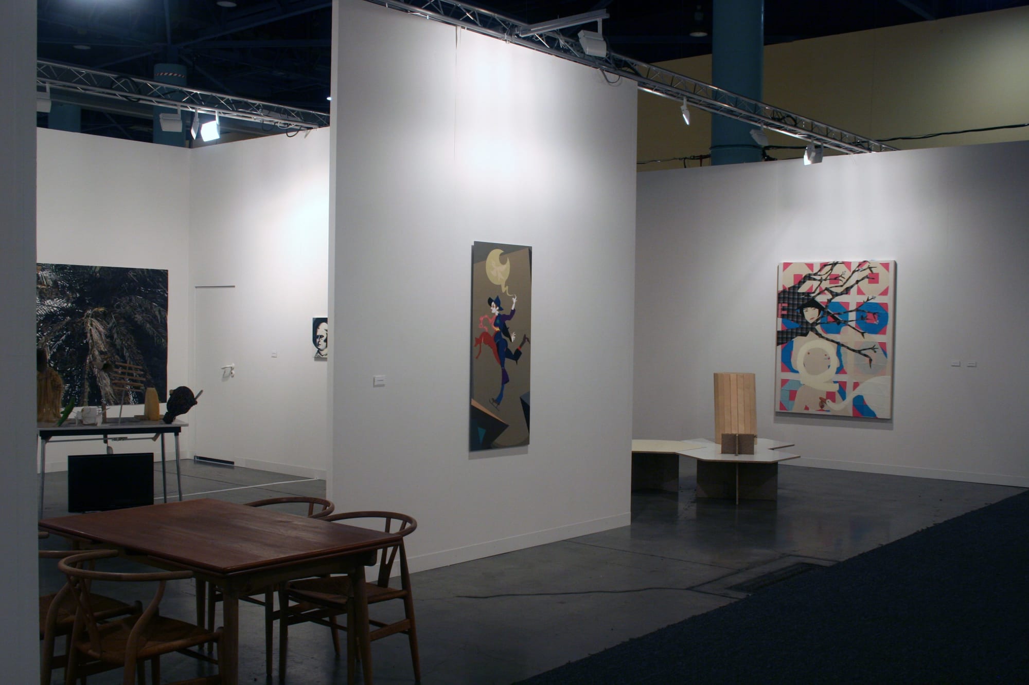 Installation view of the booth at Art Basel Miami 2008. Entrance into the gallery.