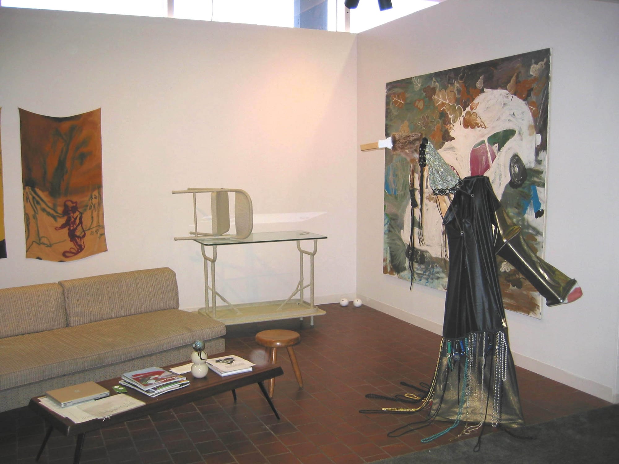 Installation view of the Anton Kern booth at the Armory Show 2005. Bendix Harms and Lara Schnitger featured.
