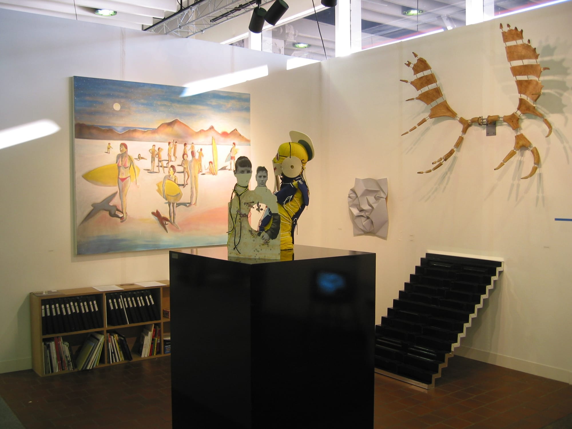 Installation view of the Anton Kern booth at the Armory Show 2004. Dan McCarthy featured front-and-center.