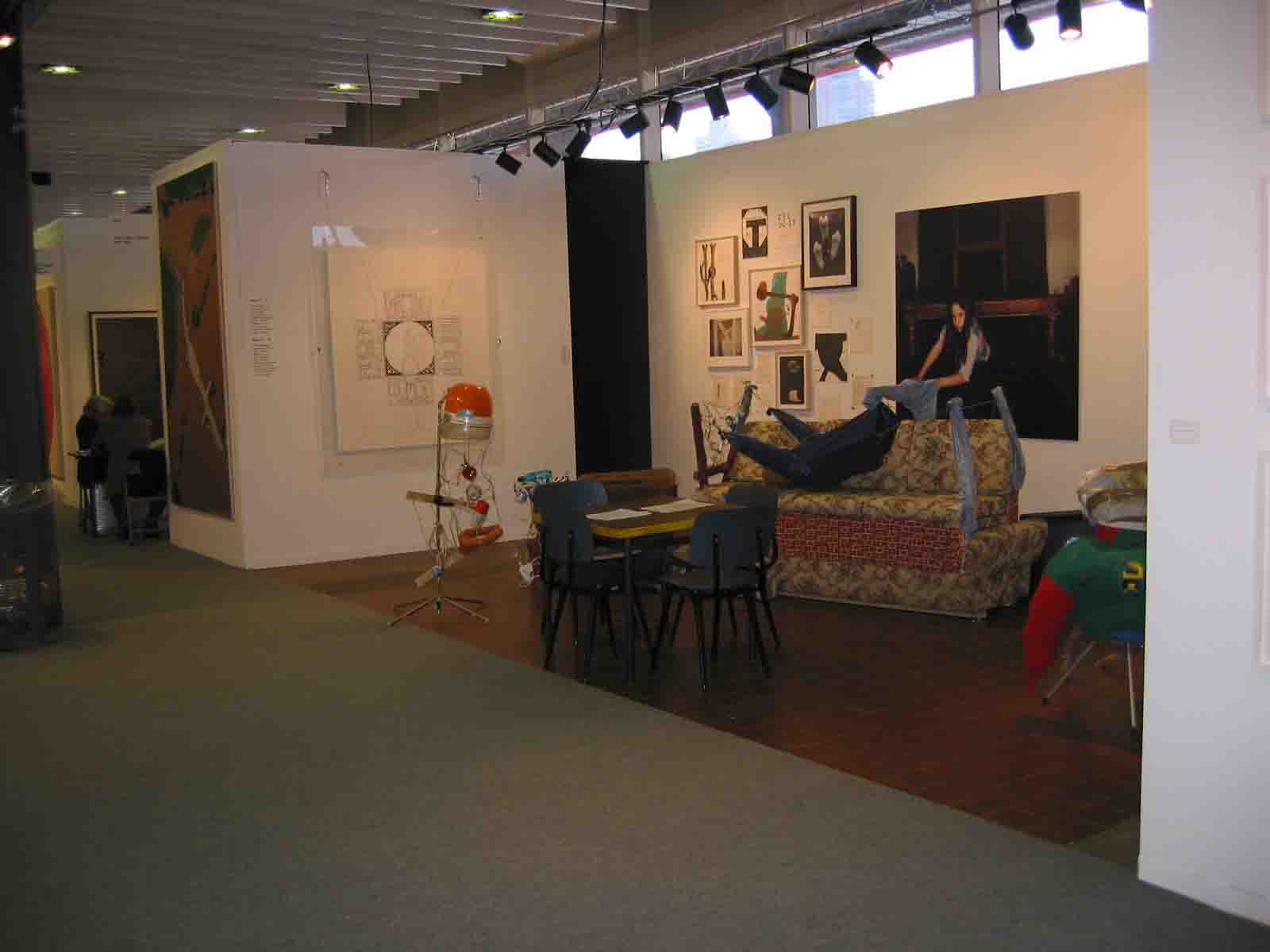 Installation view of the Anton Kern booth at the Armory Show 2003. A few pieces featured.