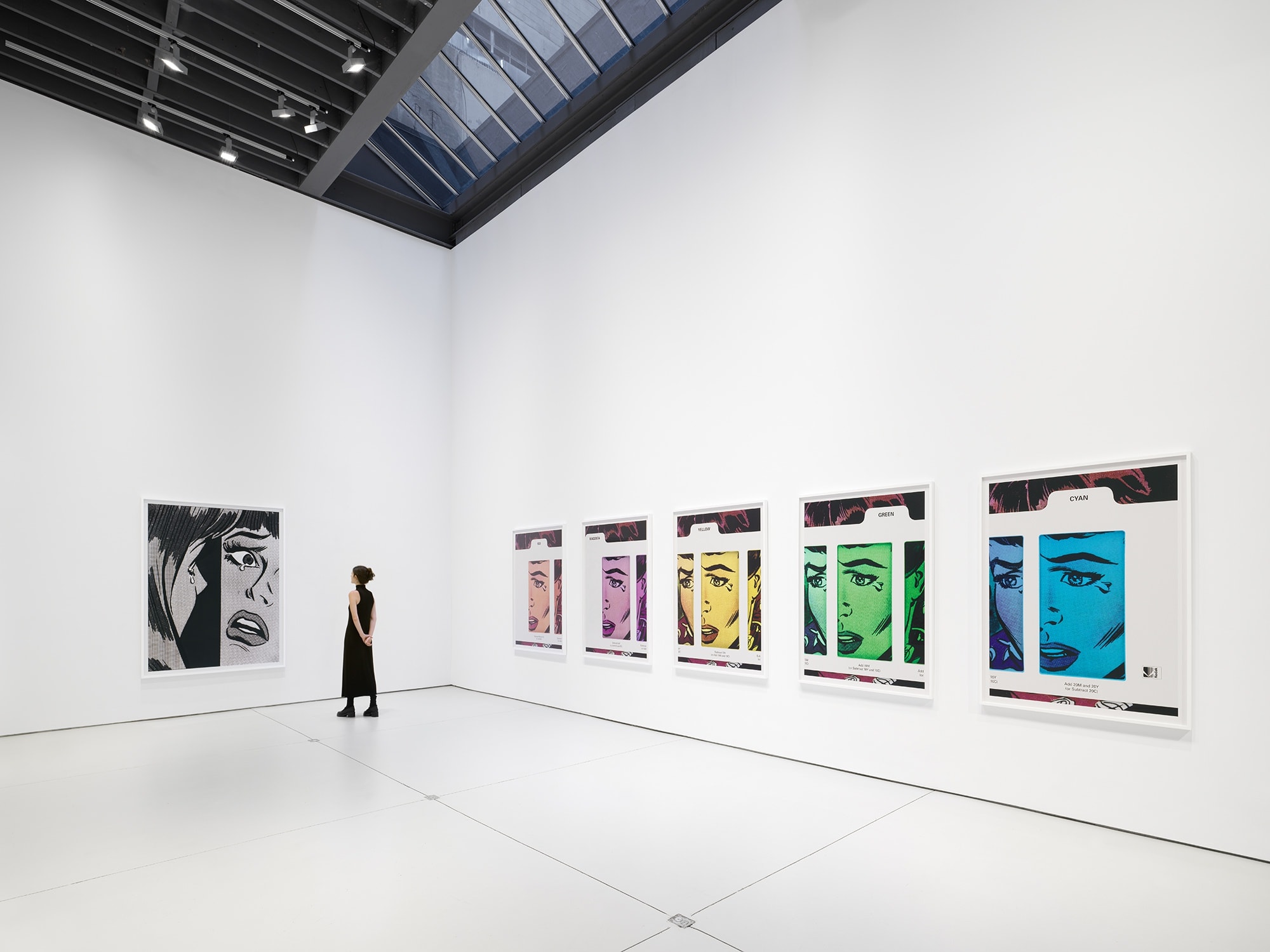 Installation view of Anne Collier's sixth solo show at Anton Kern Gallery, featuring a new body of three distinct groups of works. A few works featured.