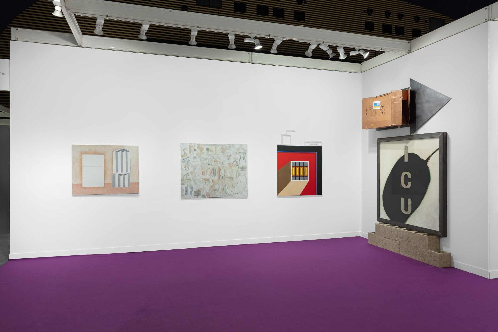 Installation view of FIAC booth, a few some works featured.