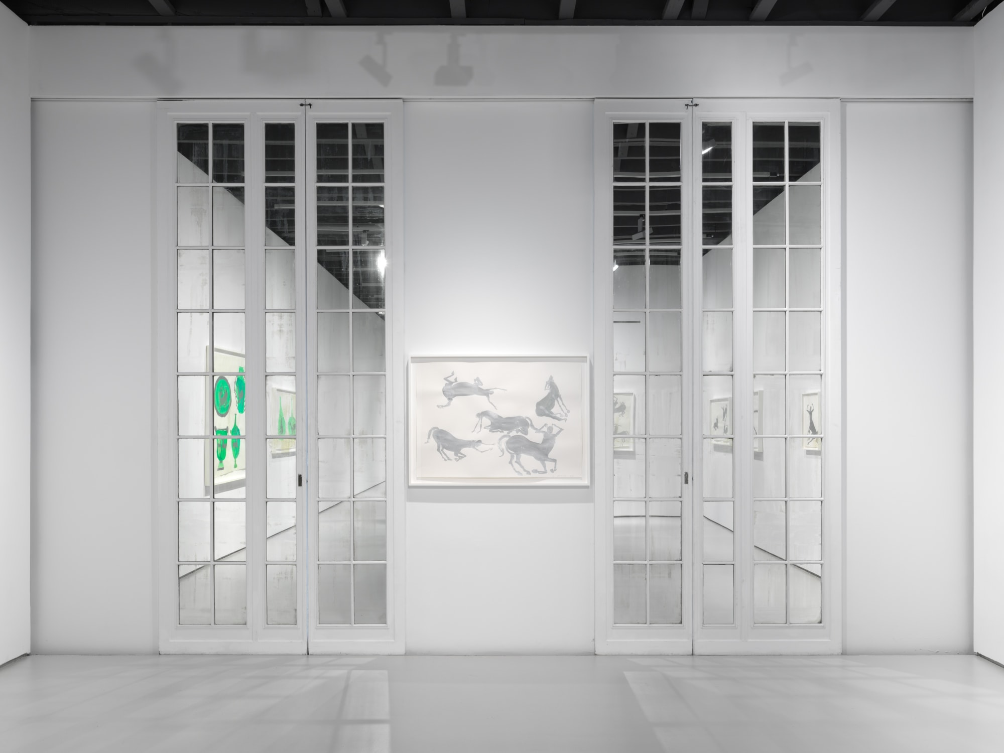 Second floor mirrors.