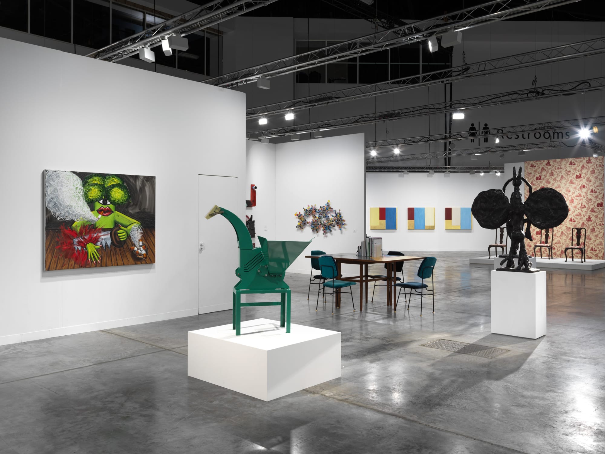 Installation view of Basel Miami booth day two hang.