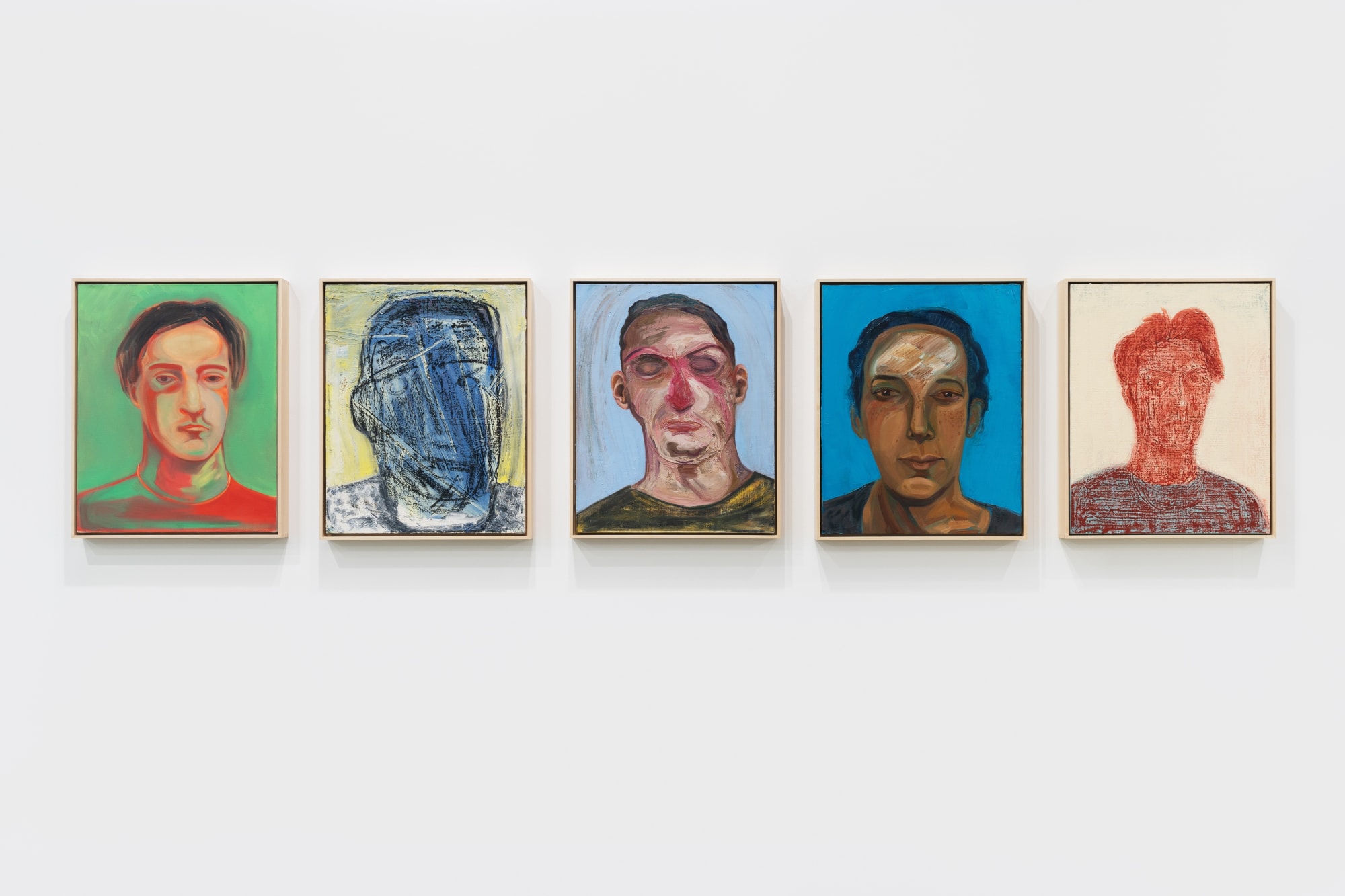 Installation view of Art Basel 2023 booth K10 with view of walls and artworks.