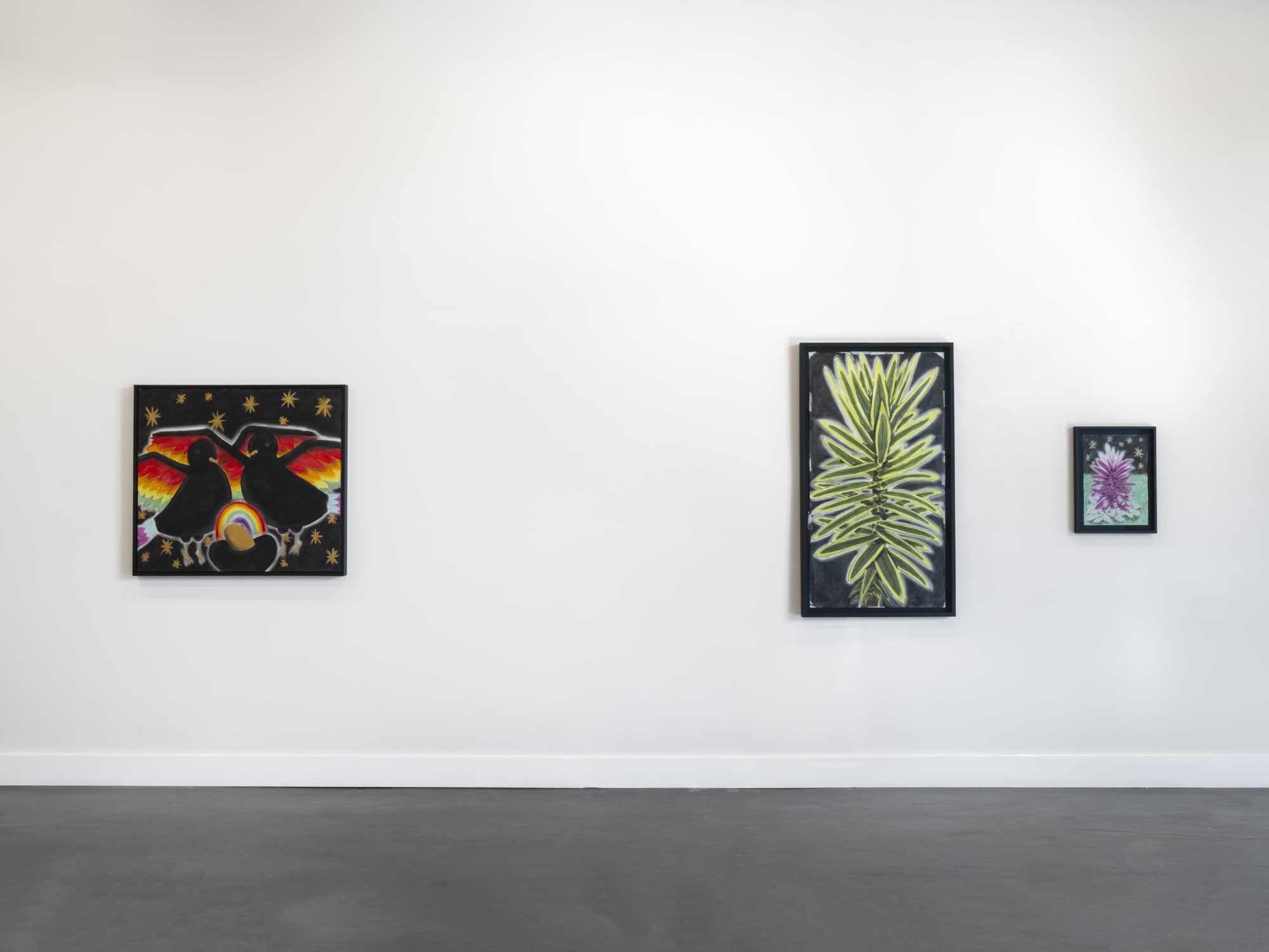 Andrew Sim: a pink horse with a rainbow and stars