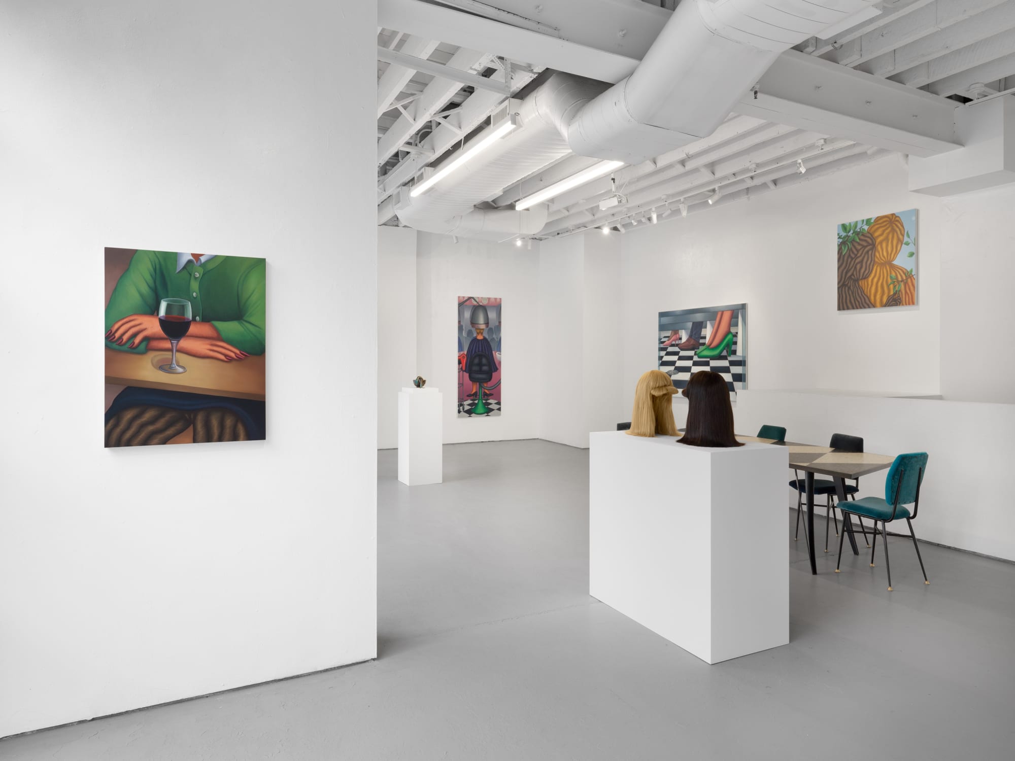 Julie's exhibition downtown at 198 Allen Street. Initially conceived as a solo booth at FIAC. View of many of the works in the show.