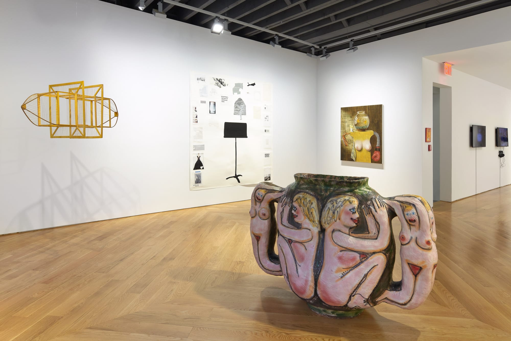 Installation view of exhibition titled the Party. Ruby Neri's beautiful distortion of the traditional vase.