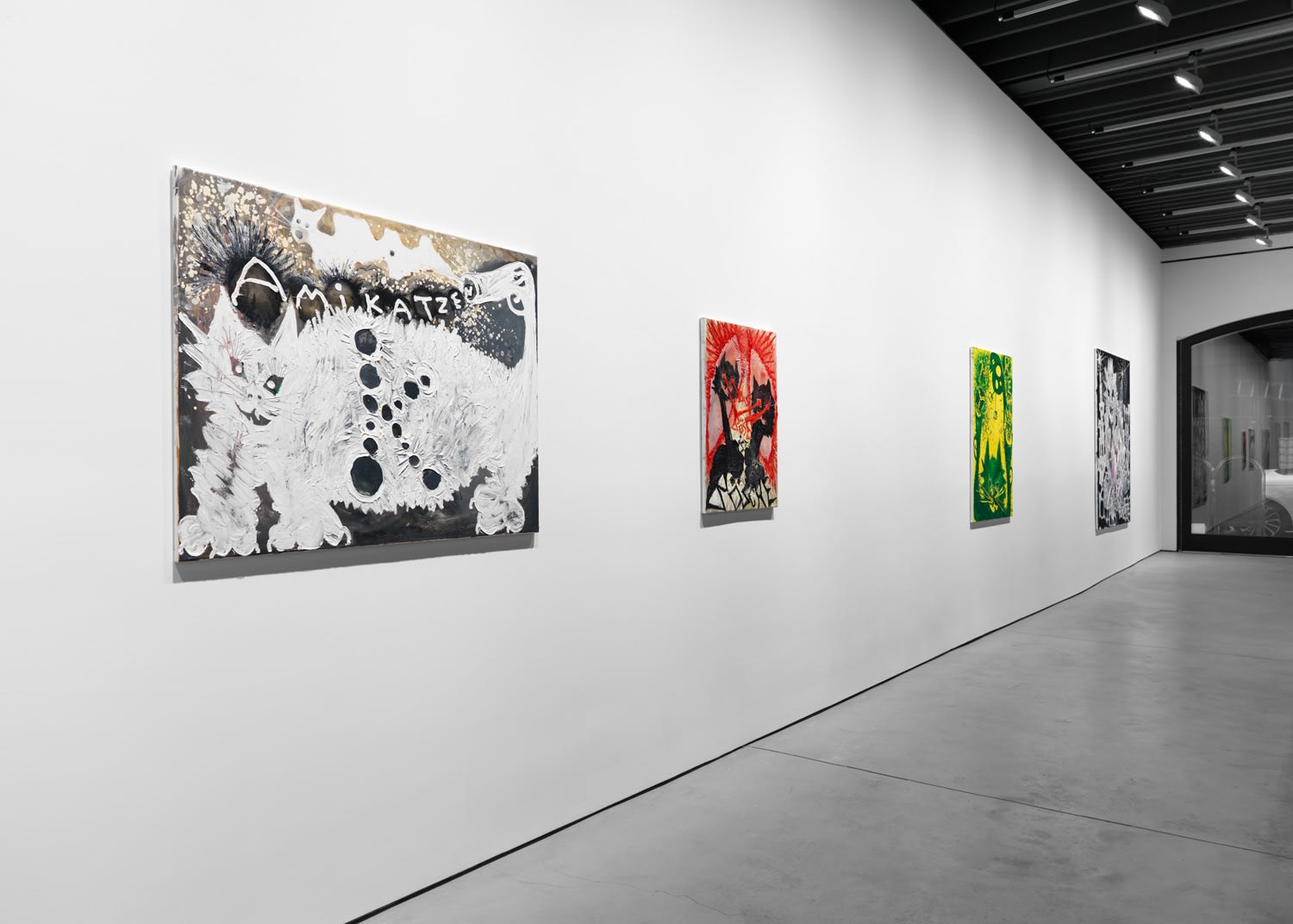 Installation view of Sankt Rufus, a solo exhibition featuring the works of Bendix Harms. Multiple works shown.,