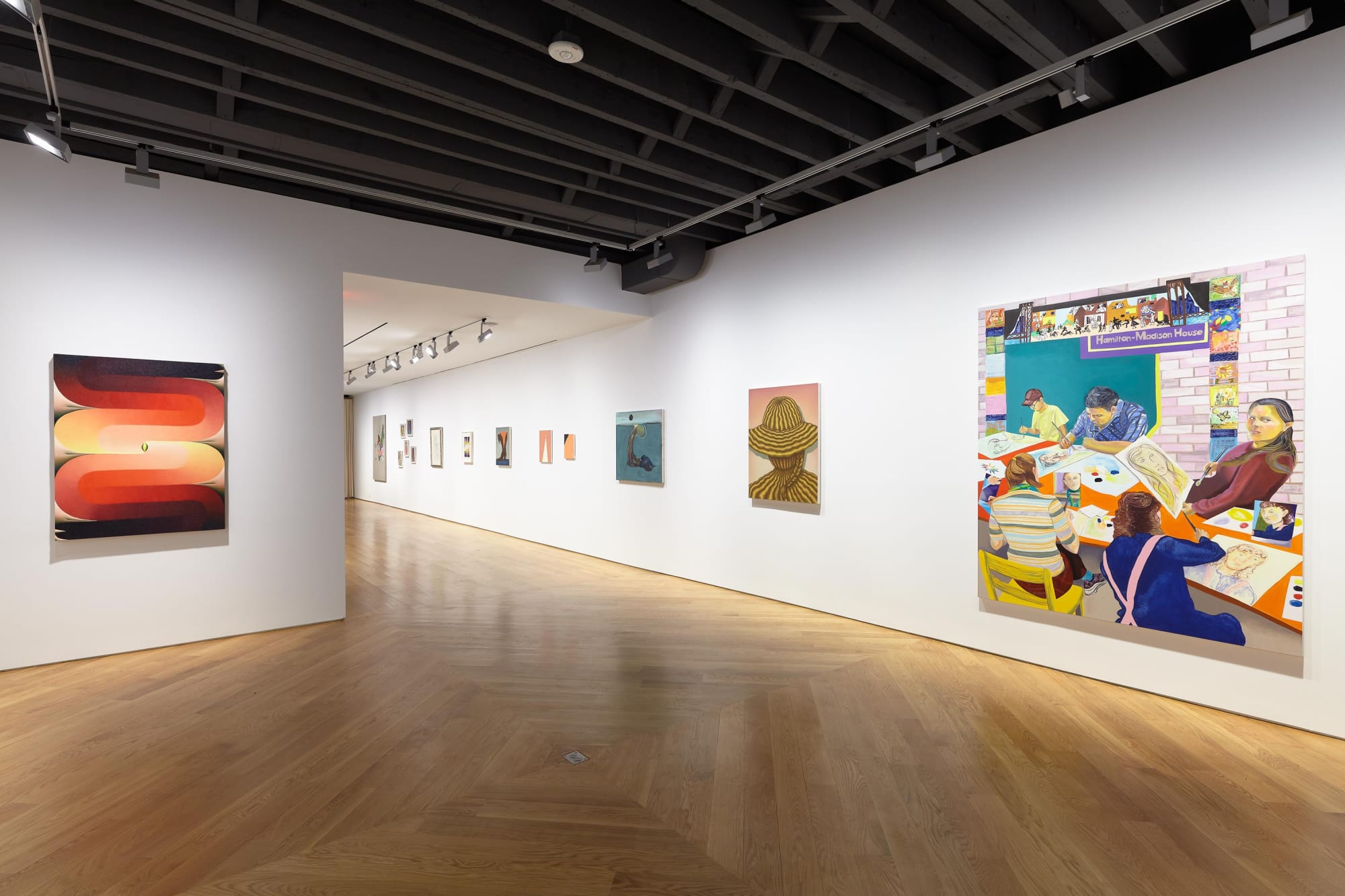 Installation view of 10 Exhibition, showcasing a number of the works featured.