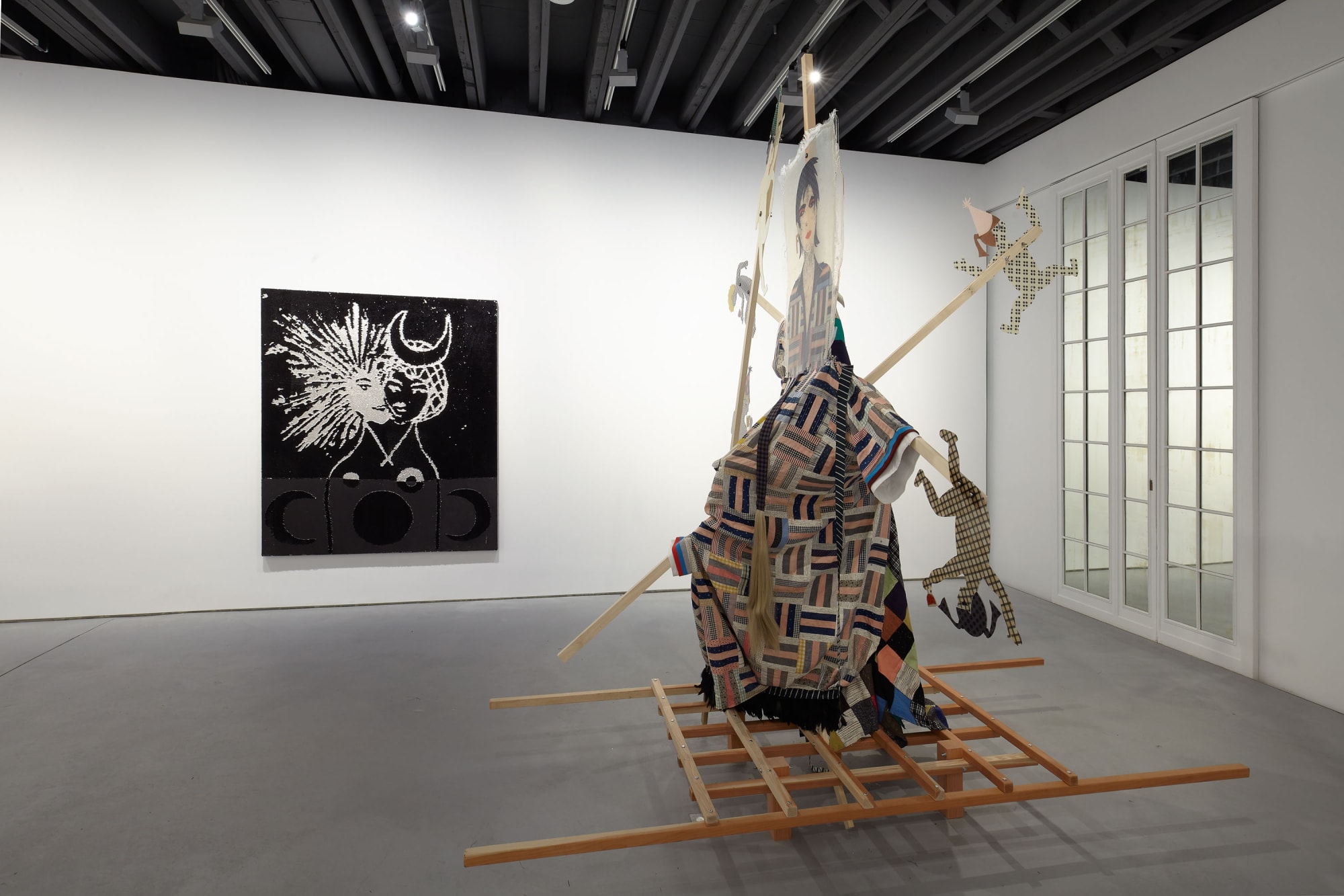 Installation view of Lara Schnitger's show Too Nice Too Long. Another angle of second floor.