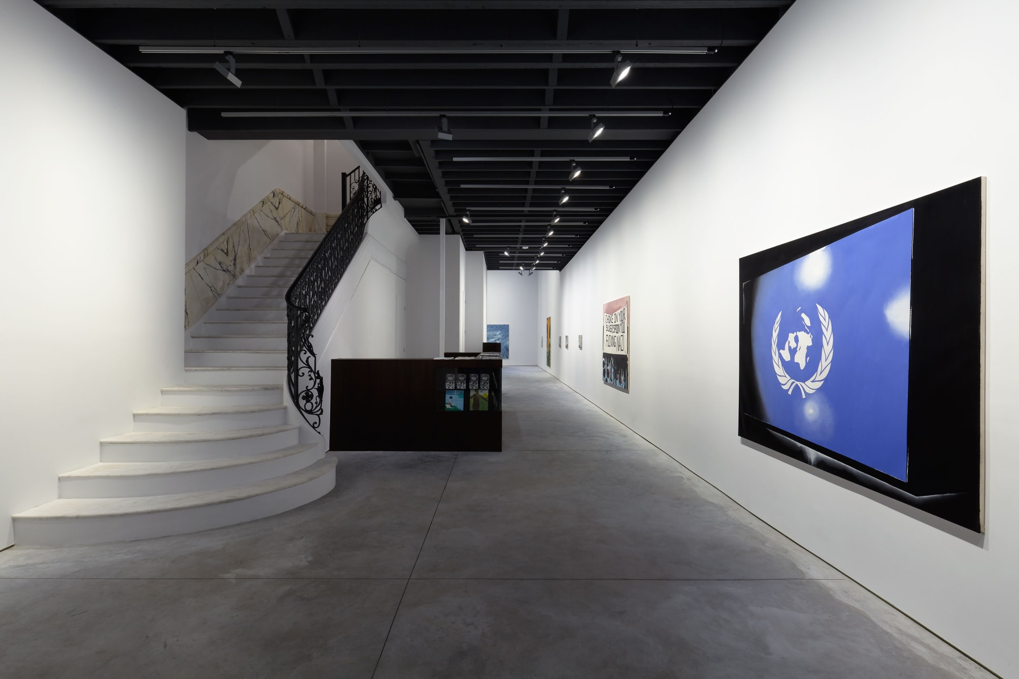 Installation view of Ellen Berkenblit's solo show. First floor view.